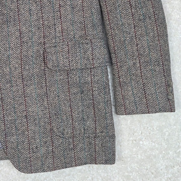Jos A Bank Sport Coat Men 40L Harris Tweed Pure Scottish Wool Blazer Jacket READ - Picture 2 of 16